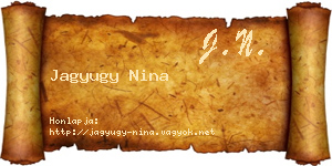 Jagyugy Nina névjegykártya